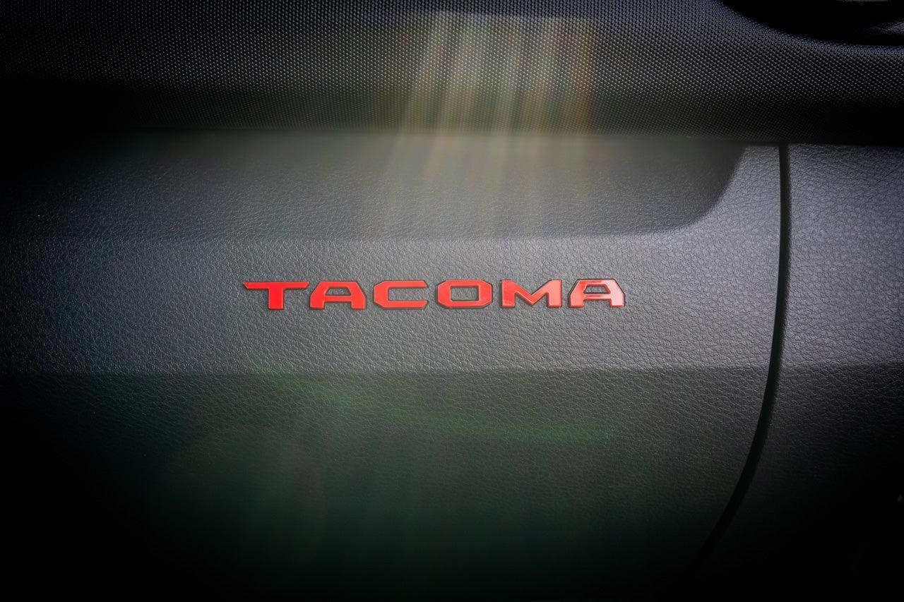 Glove Box "TACOMA" Acrylic Logo Inlays (Laser Series) - 2016-2023 Tacoma