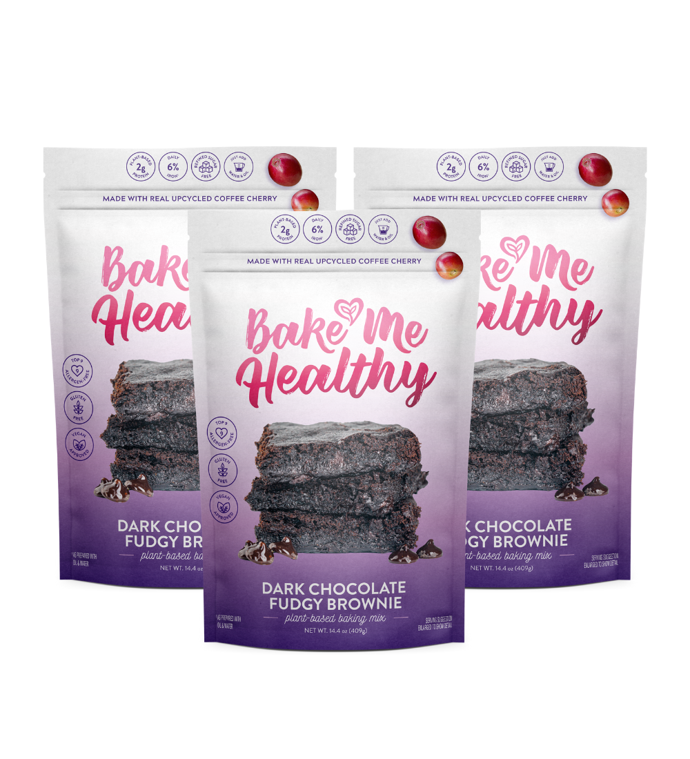 Bake Me Healthy Dark Chocolate Fudgy Brownie Plant-Based Baking Mix