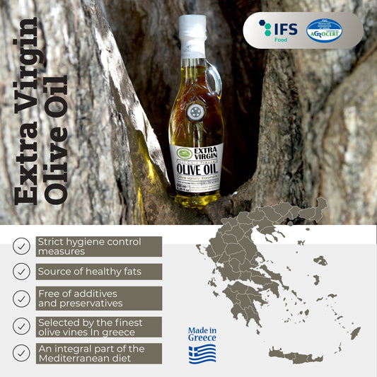 KORVEL Greek Extra Virgin Olive Oil, Amphora 8.45 fl oz (250ml) - 6 pack