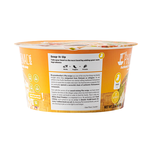 Pho’nomenal Bowl Instant Chicken Pho (Case of 6 Bowls)