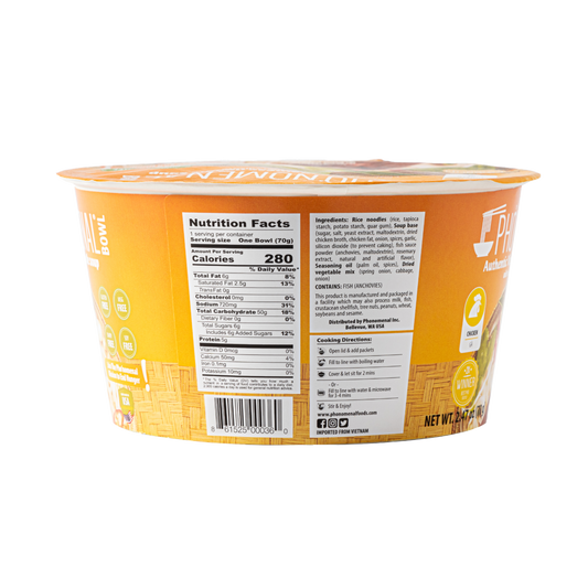 Pho’nomenal Bowl Instant Chicken Pho (Case of 6 Bowls)
