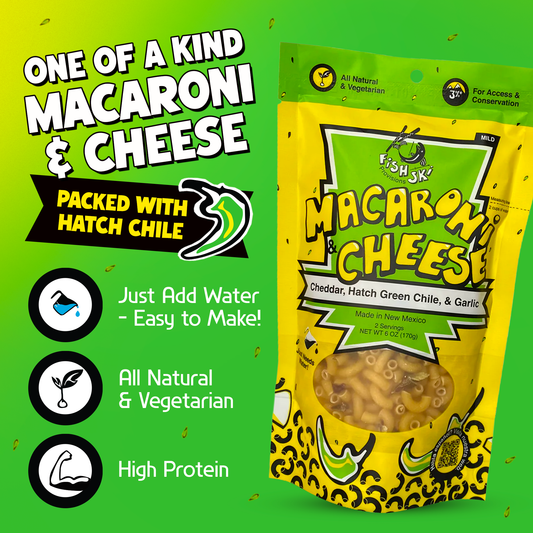 Hatch Green Chile, Garlic, Cheddar Mac and Cheese