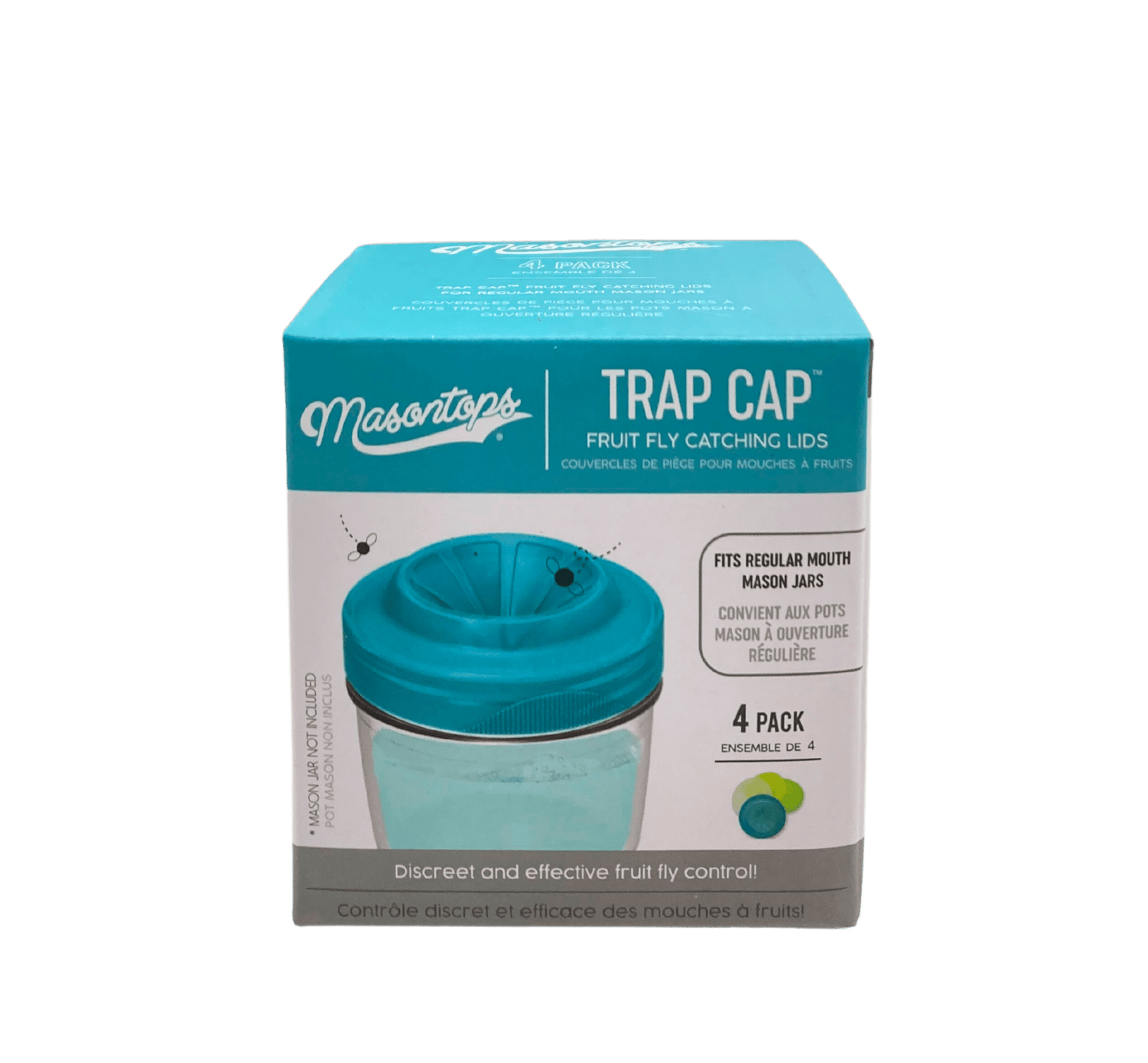 Trap Caps for Fruit Flies, 4-Pack, Masontops