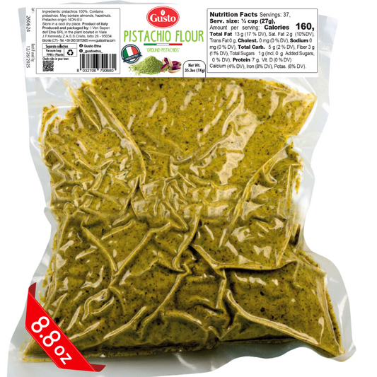 Gusto Etna, Pistachio Flour, Ground Pistachios 8.8 oz (250 g)
