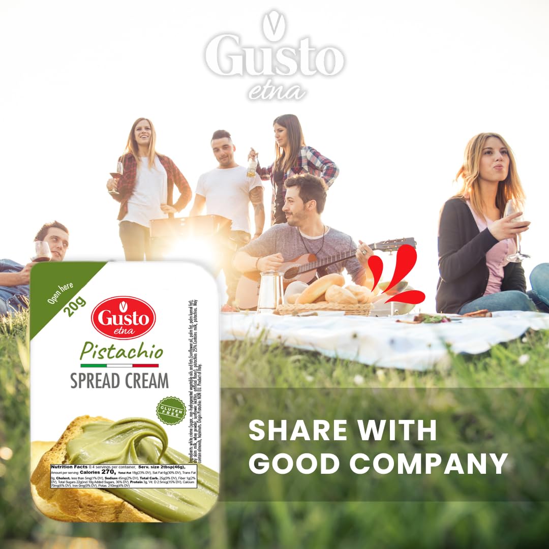 Gusto Etna, Pistachio Cream Cups, 4 Cups x 20g