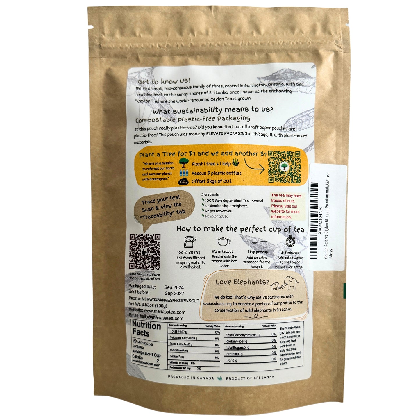 'Golden Reserve' Ceylon Black Tea | Loose Leaf Tea | New Vithanakande FBOPF