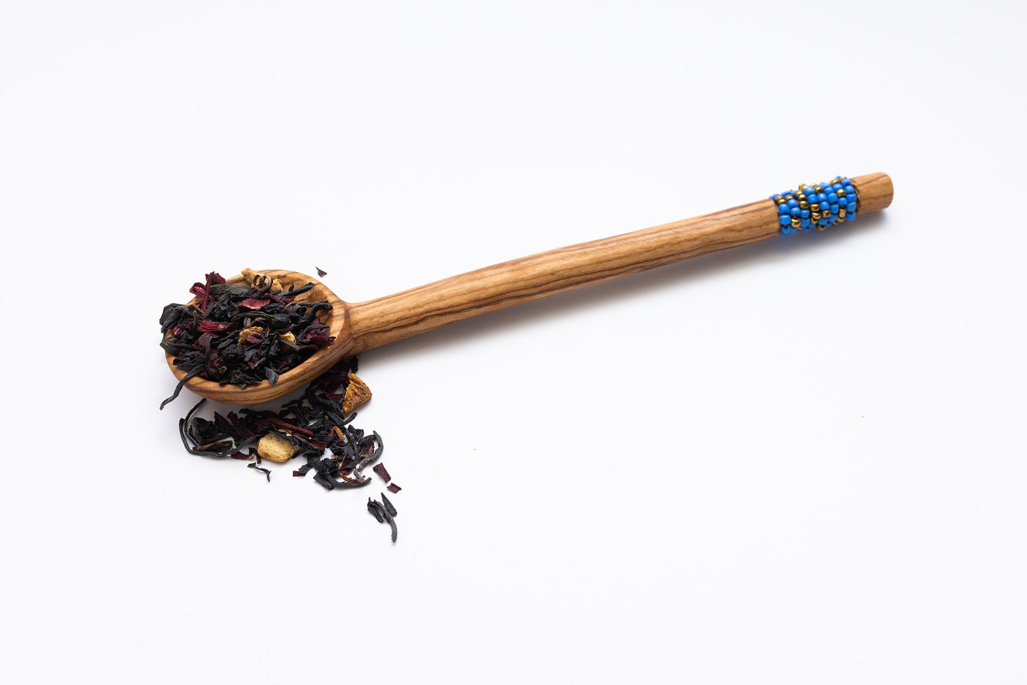 Handmade Round Spoon with Beaded Handle ( 1 each)