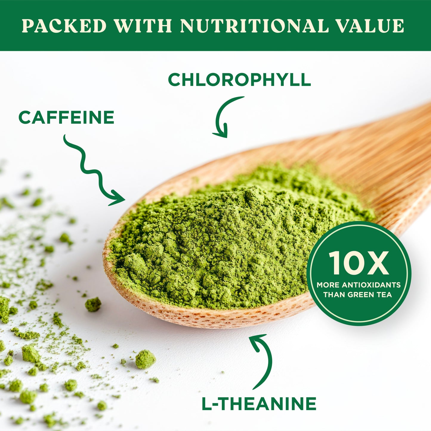 Harmony Matcha Vanilla – Premium Shade-Grown Japanese Matcha, Sweetened with Organic Sugar (10 Stick Packs)