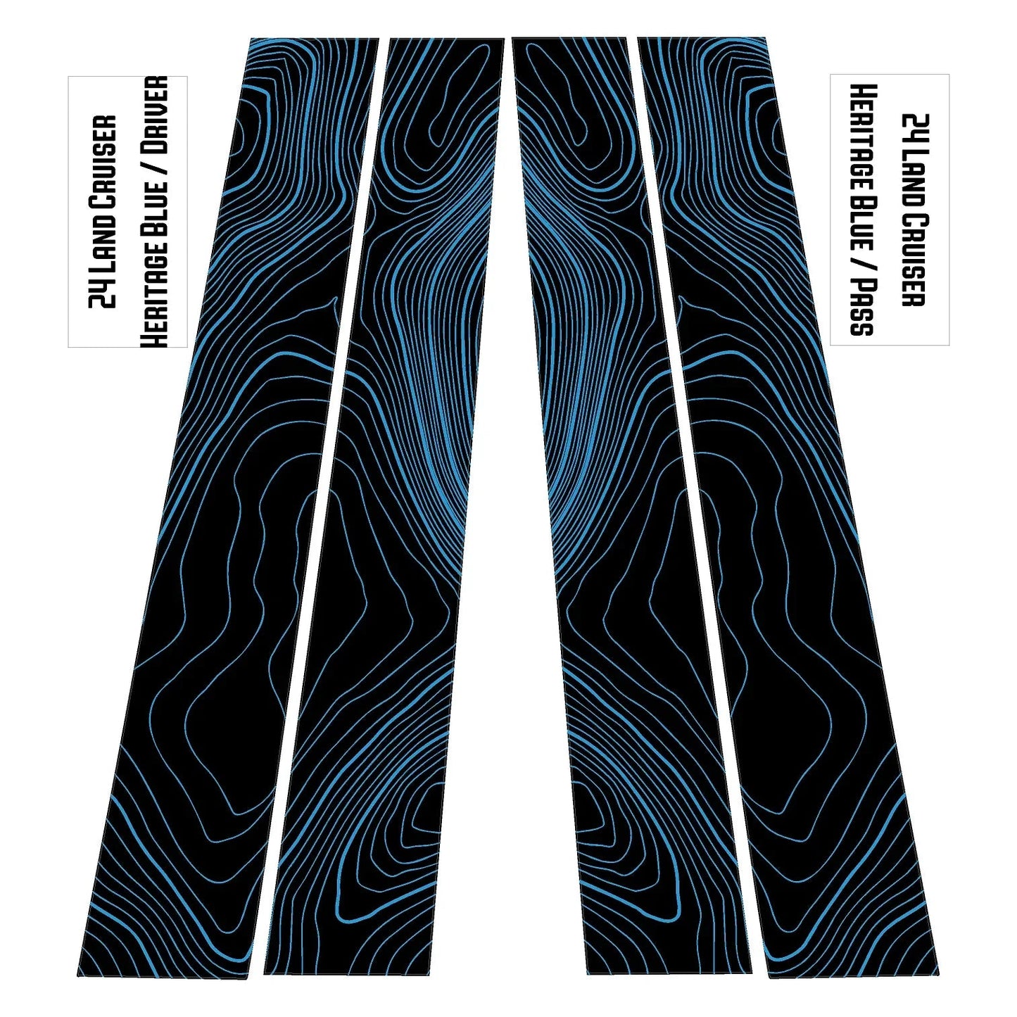 Topographic B Pillar Overlays - 2024+ Land Cruiser / GX 550