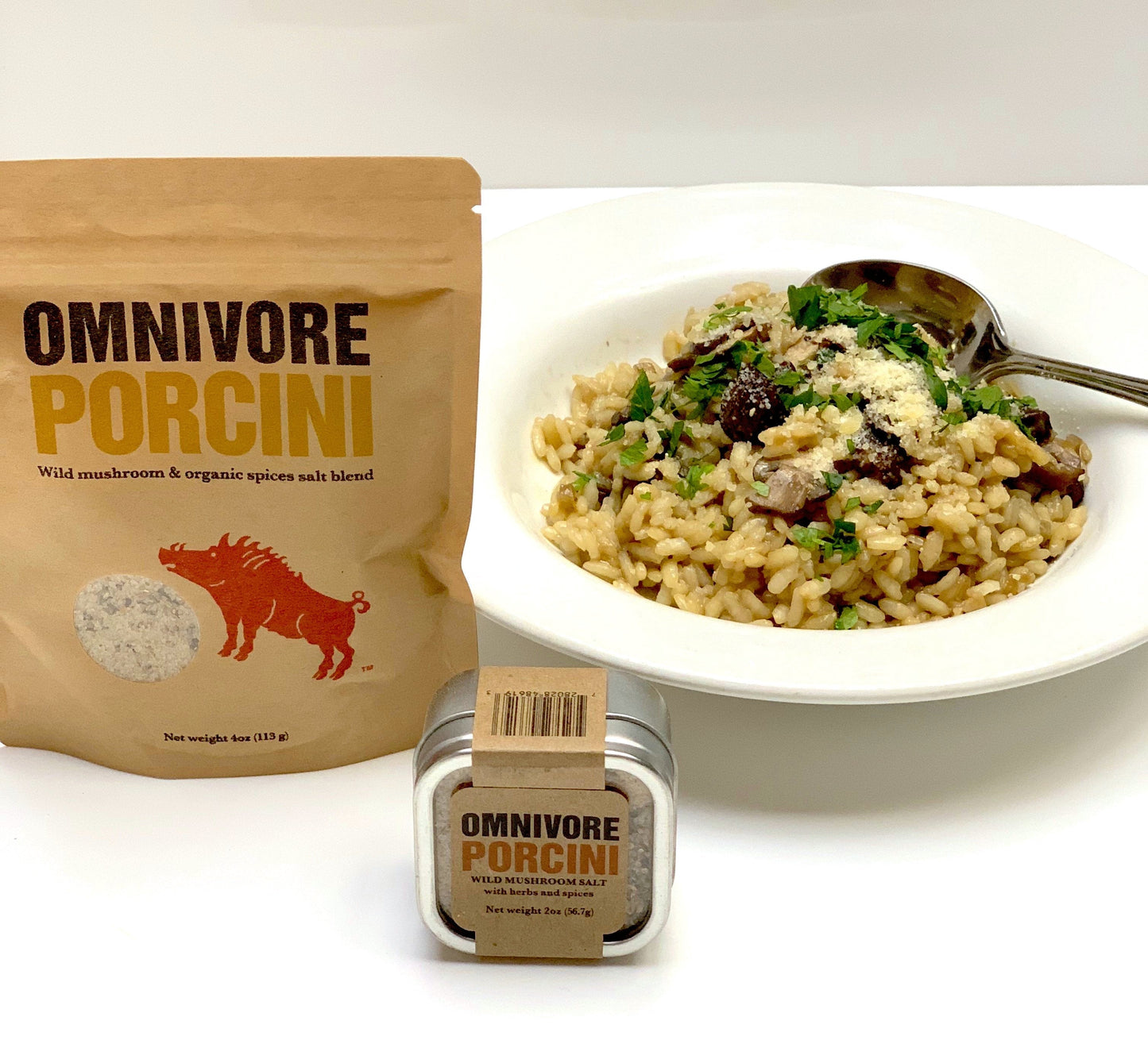 Omnivore Porcini Salt 4 oz. Bag - 6 Bags x 4 oz case