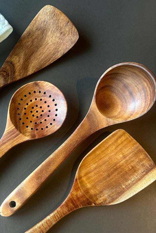 Nosara Teak Wooden Utensil Set - 4 Piece