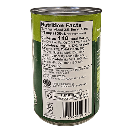 Kidney Beans, Red, Organic, Cadia