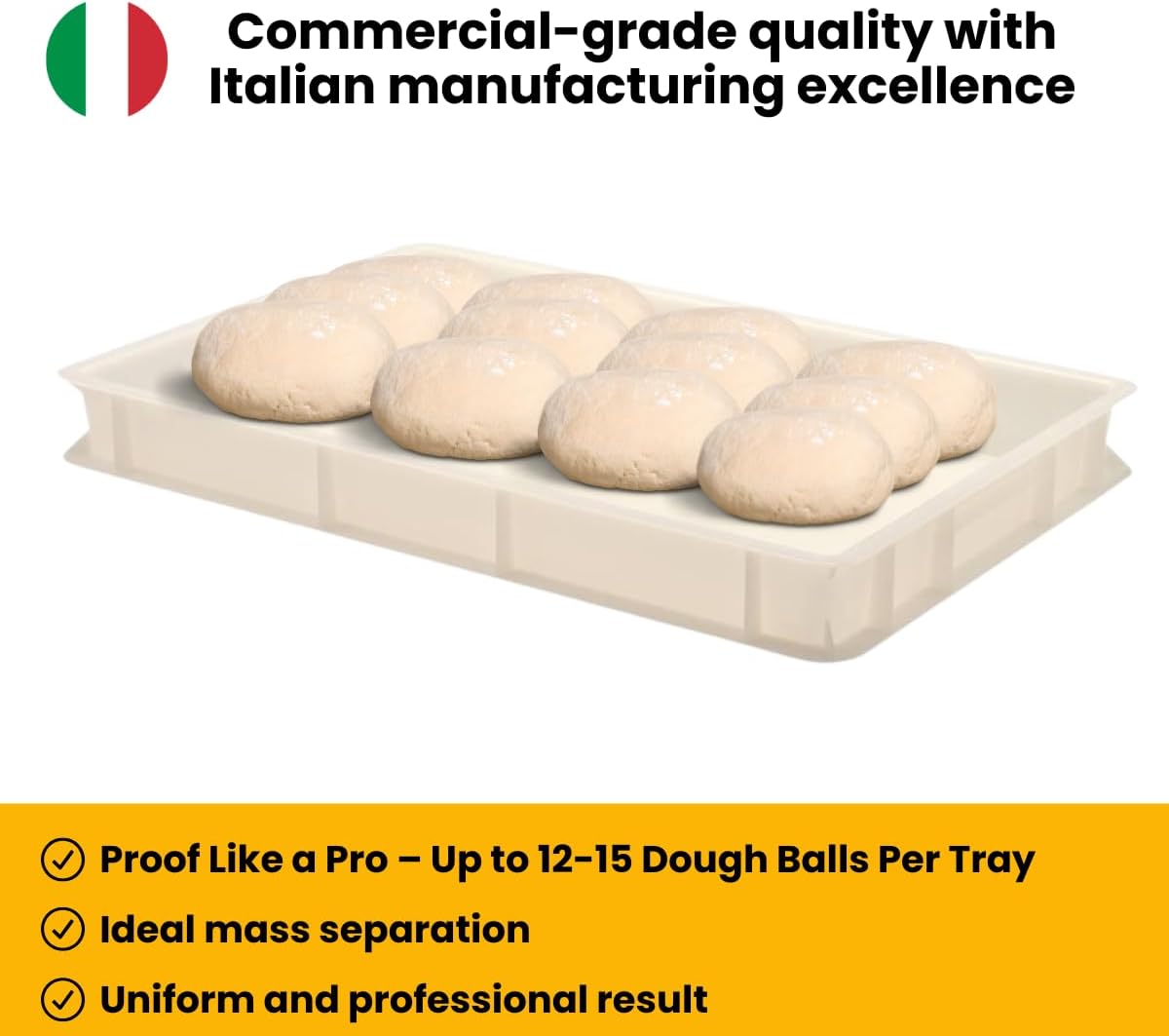 L'Oro Del Sud, 5 Dough Proofing Box Trays with 1 Lid, White, 6 Pack