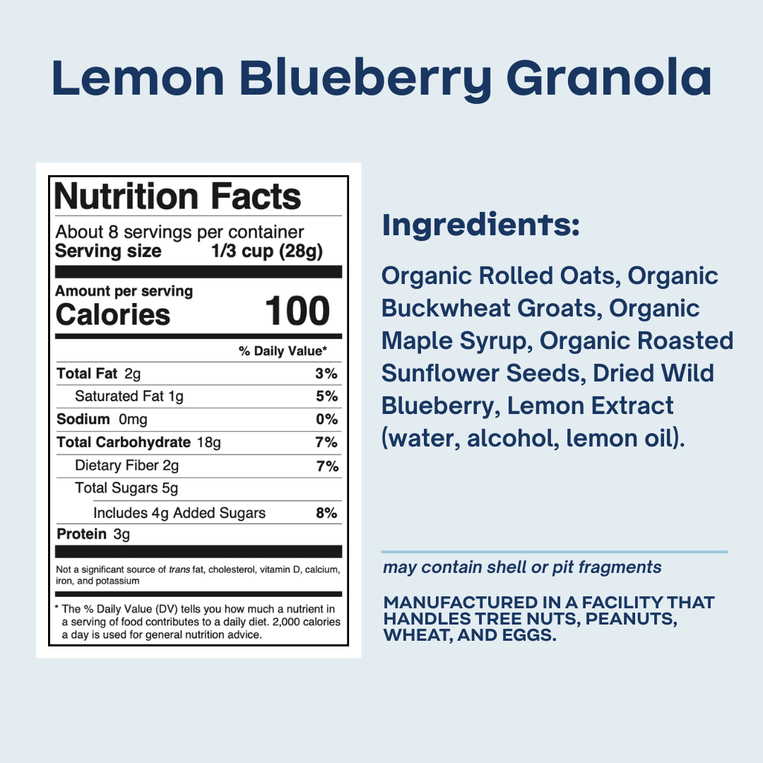 Blueberry Lemon Granola