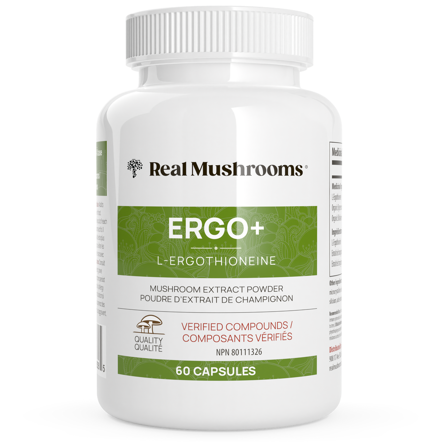 Ergo+ Ergothioneine Supplement by Real Mushrooms