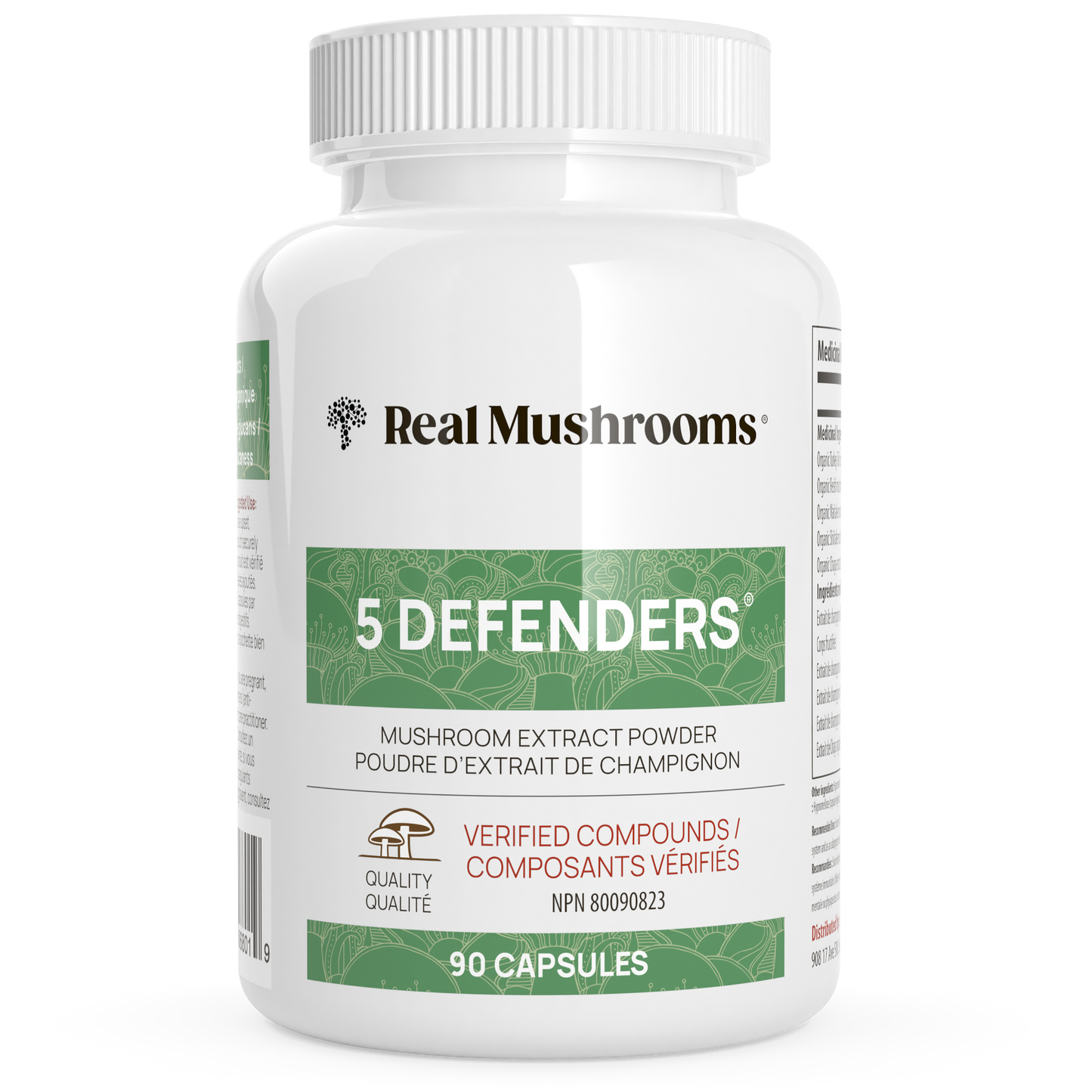 5 Defenders Organic Mushroom Blend Capsules by Real Mushrooms