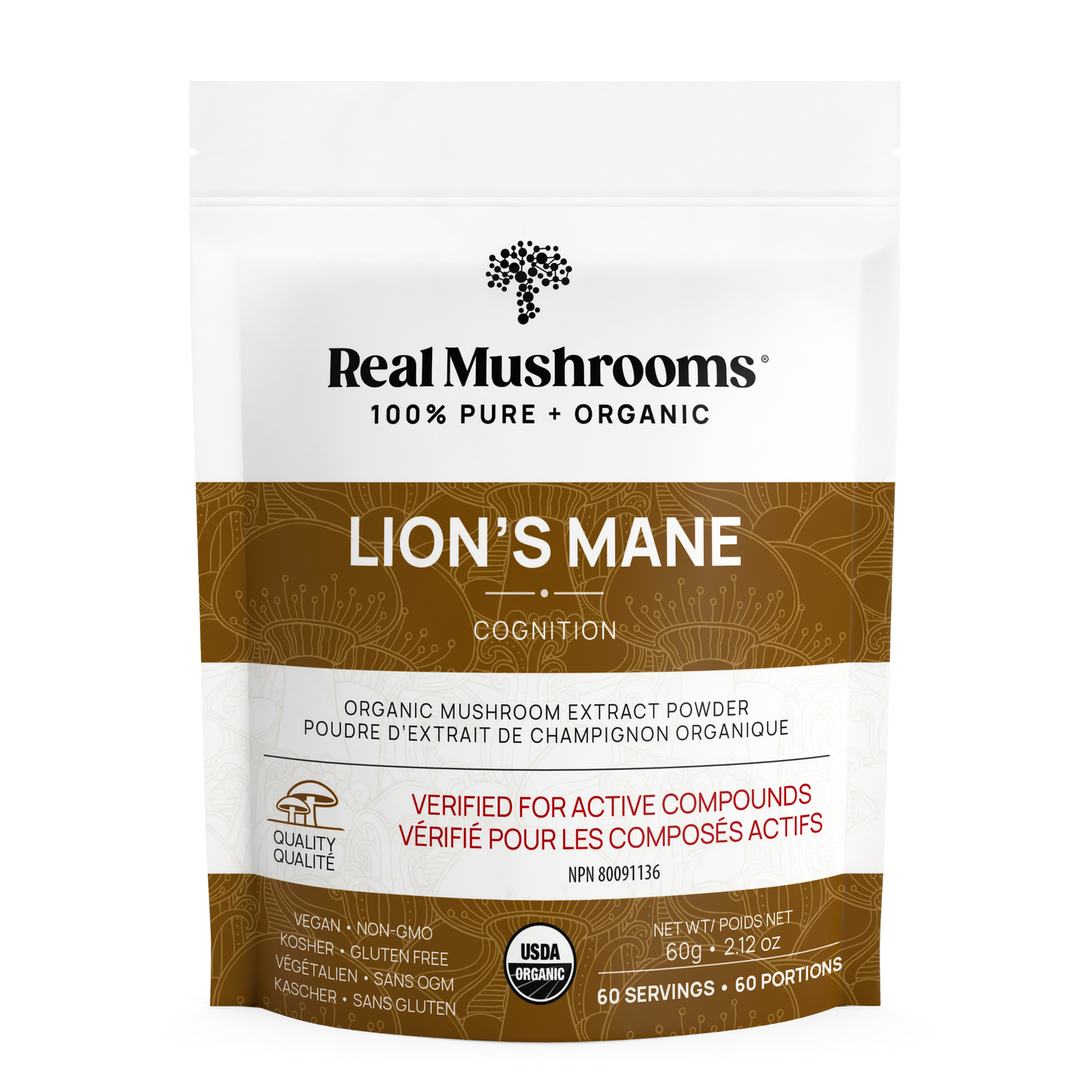 Lions Mane Mushroom Powder by Real Mushrooms