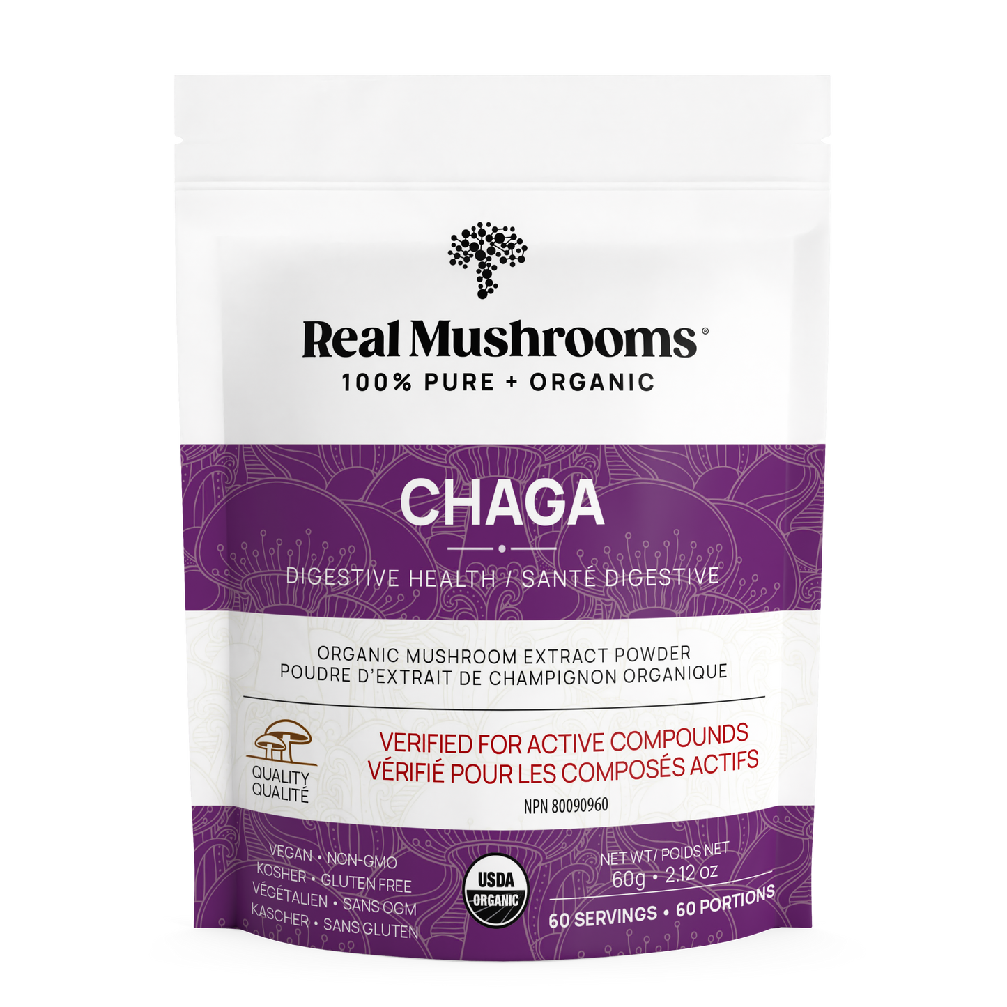 Organic Chaga Extract Powder by Real Mushrooms