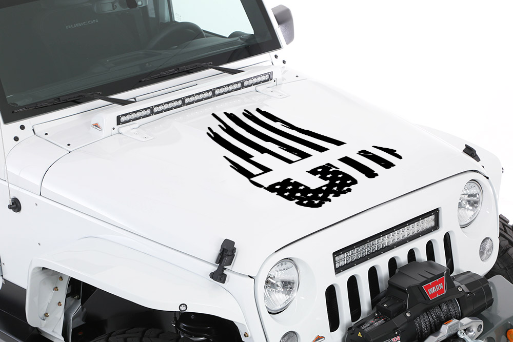 Flag Cross Hood Graphic