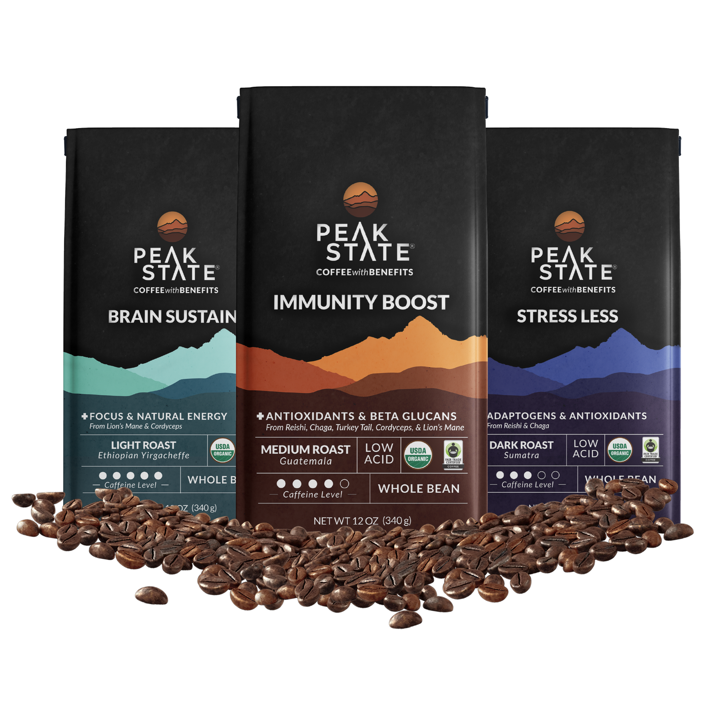 Peak State Coffee Variety Pack - Peak State Coffee-3 x 12 oz bags