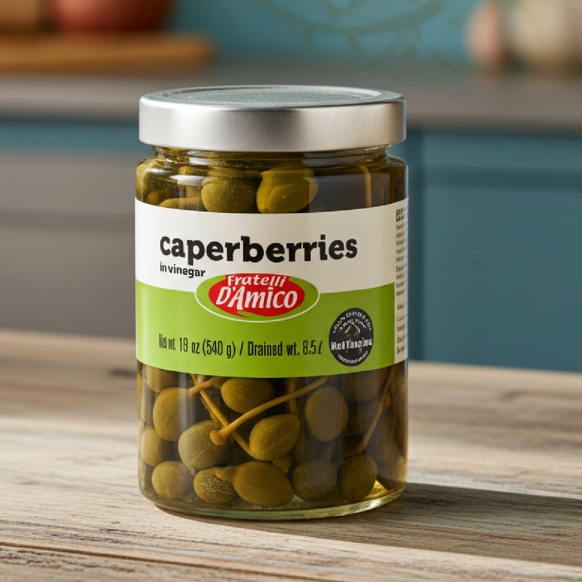 Fratelli D'Amico, Caperberries in vinegar 19oz (540g)