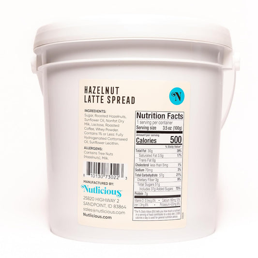 Nutlicious, Roasted Hazelnut and Roasted Coffee Latte Spread (9 lb)