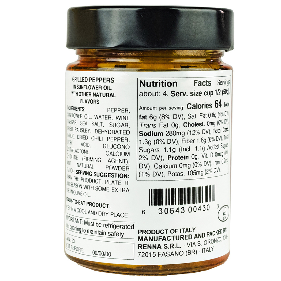 SALE! Renna, Grilled Roasted Sweet Bell Peppers in Oil, 10.58oz