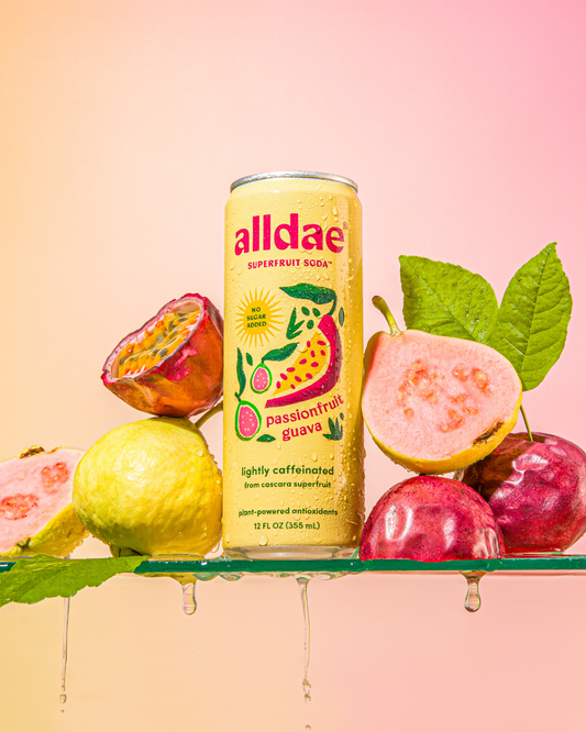 AllDae Passionfruit Guava Superfruit Soda Can - 12 cans x 12 oz case
