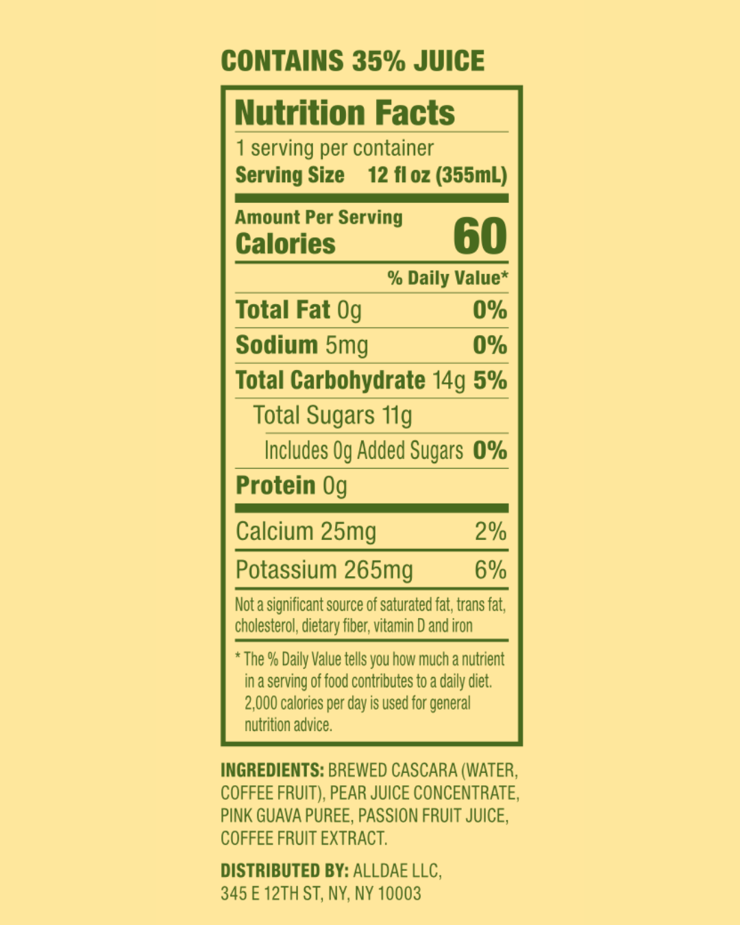 AllDae Passionfruit Guava Superfruit Soda Can - 12 cans x 12 oz case