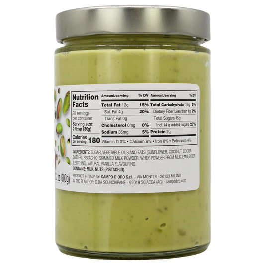 Campo D'Oro, Crunchy Pistachio Butter Cream, 21.2oz