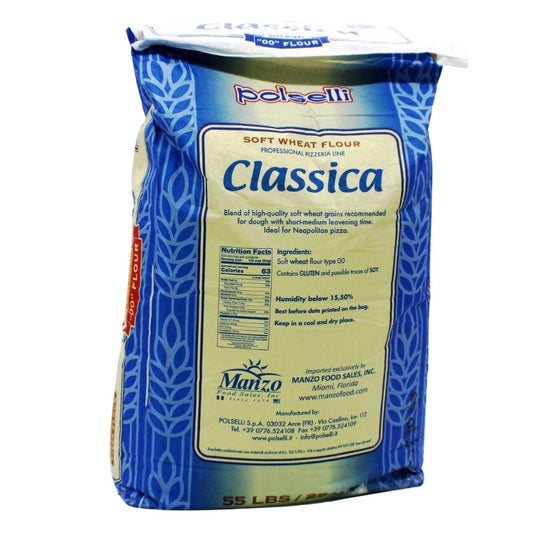 Polselli, Classica Tipo 00 Pizza Flour, Neapolitan, 55 lb (25 kg)