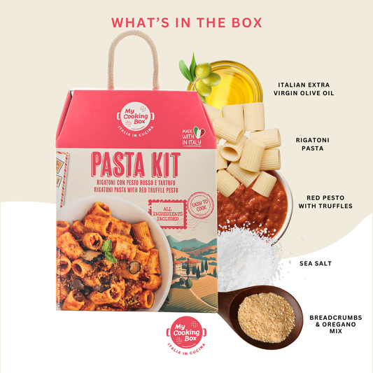 My Cooking Box, Rigatoni with Red Pesto & Truffles