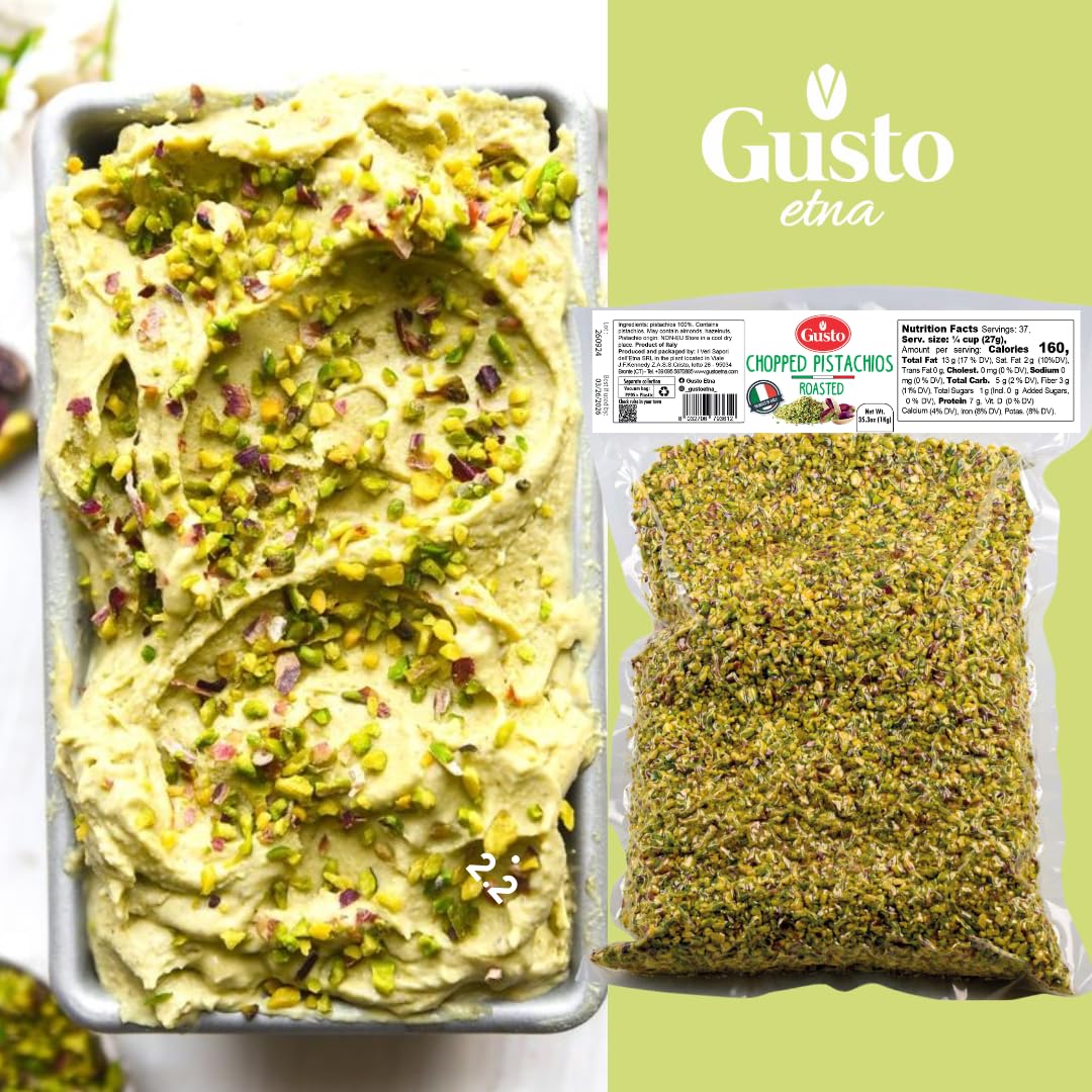 Gusto Etna Sicilian Chopped Pistachios – 1kg / 2.2 lb Bulk