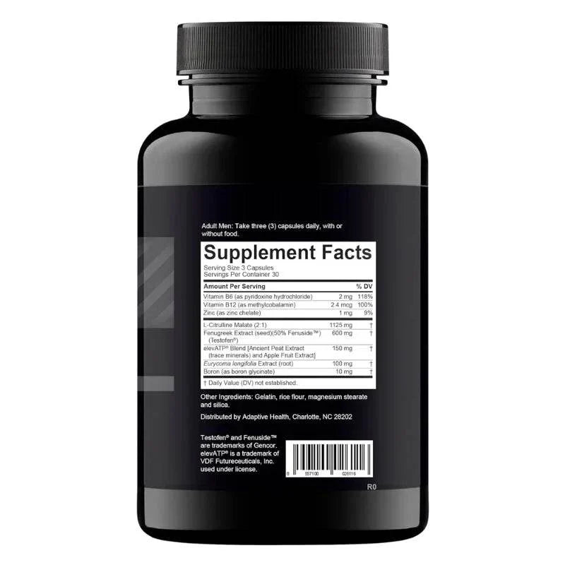 B Vitamins, Trace Mineral Supplement, Male Strength Enhancer, Supports Increased Muscle, Strength, Energy, 90 Capsules