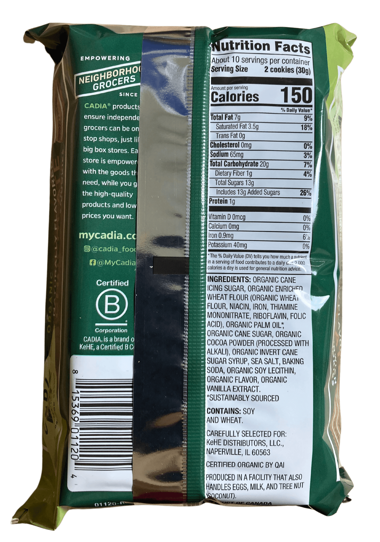 Sandwich Cookies, Organic, Cadia