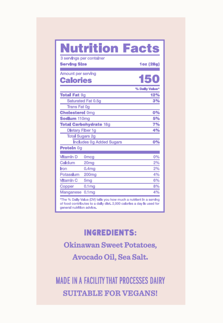 Okinawan Sweet Potato Chips | Sea Salt