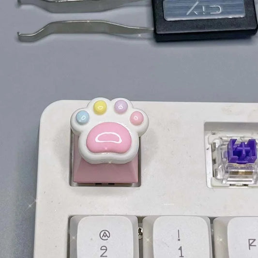 Rainbow Beans Cat Paw Keycaps