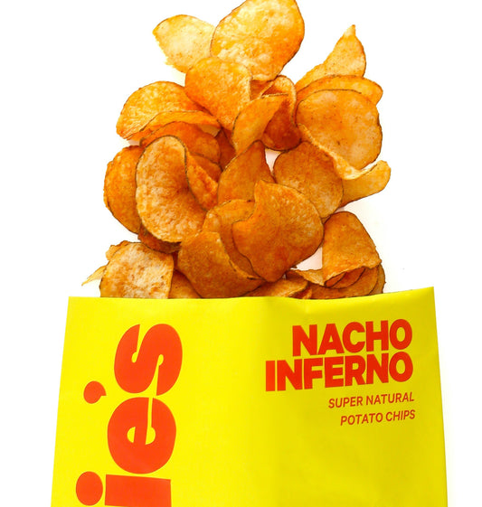 Christie's Nacho Inferno Potato Chips Bag - 6 bags x 1.5oz case