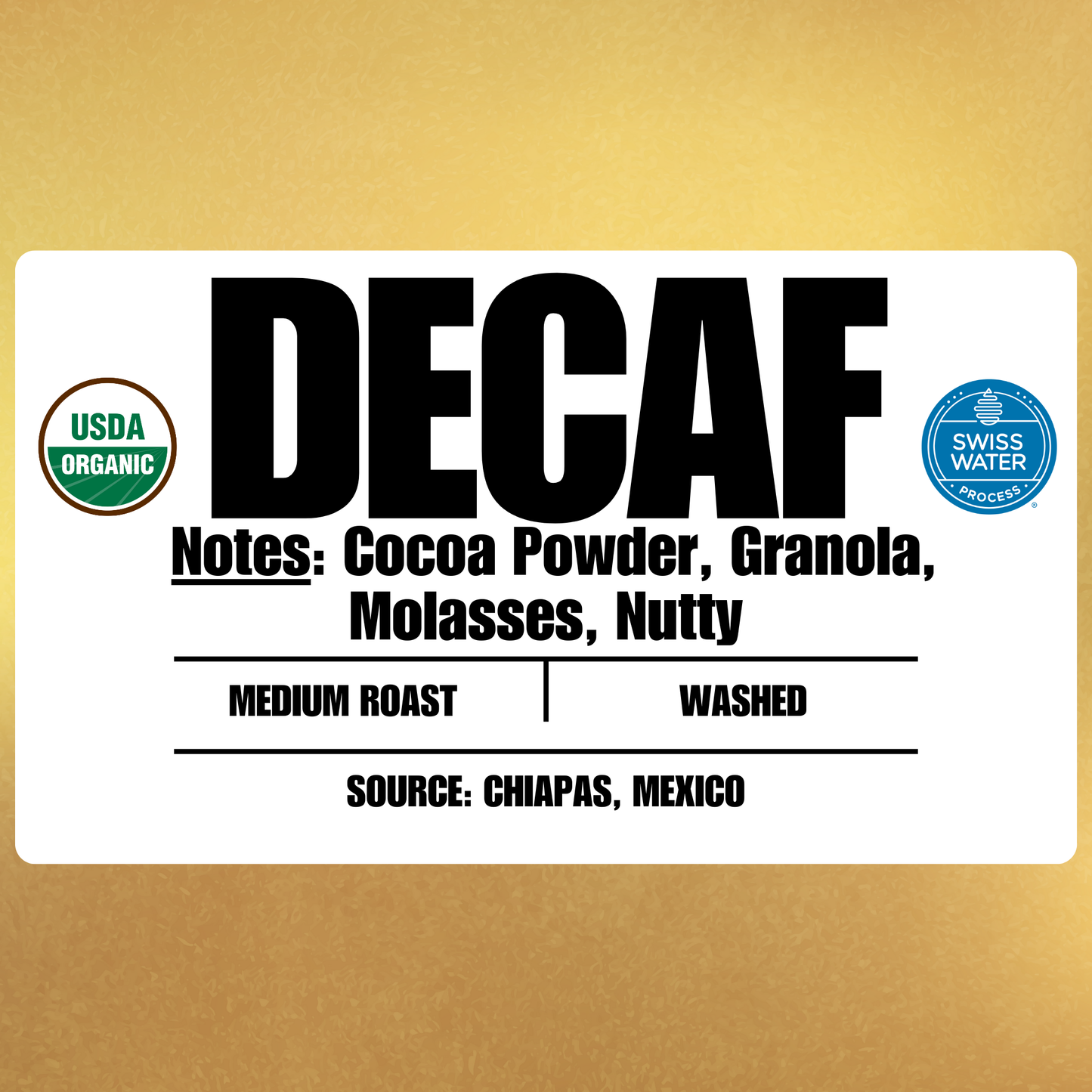 Organic Decaf Specialty-grade Coffee Beans (Mexico)