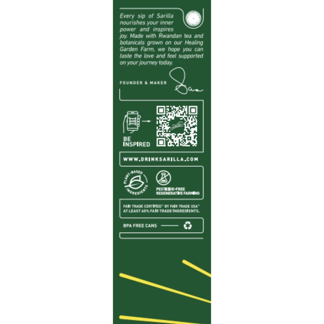 Sarilla Organic Antioxidant Green Tea Spritzer - 12 Cans