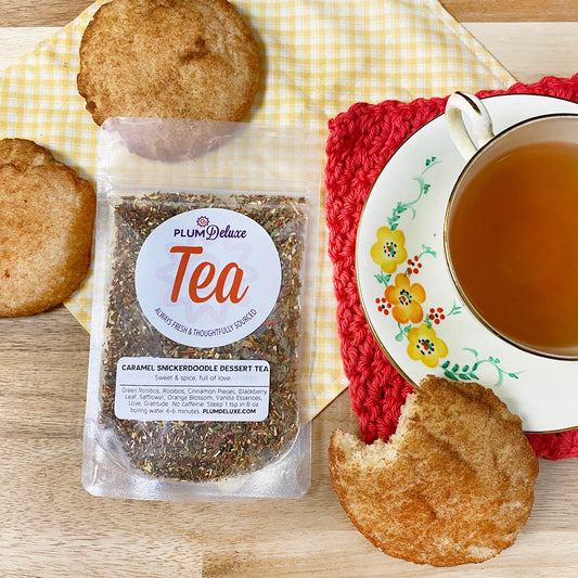 Plum Deluxe Tea Caramel Snickerdoodle Herbal Dessert Tea