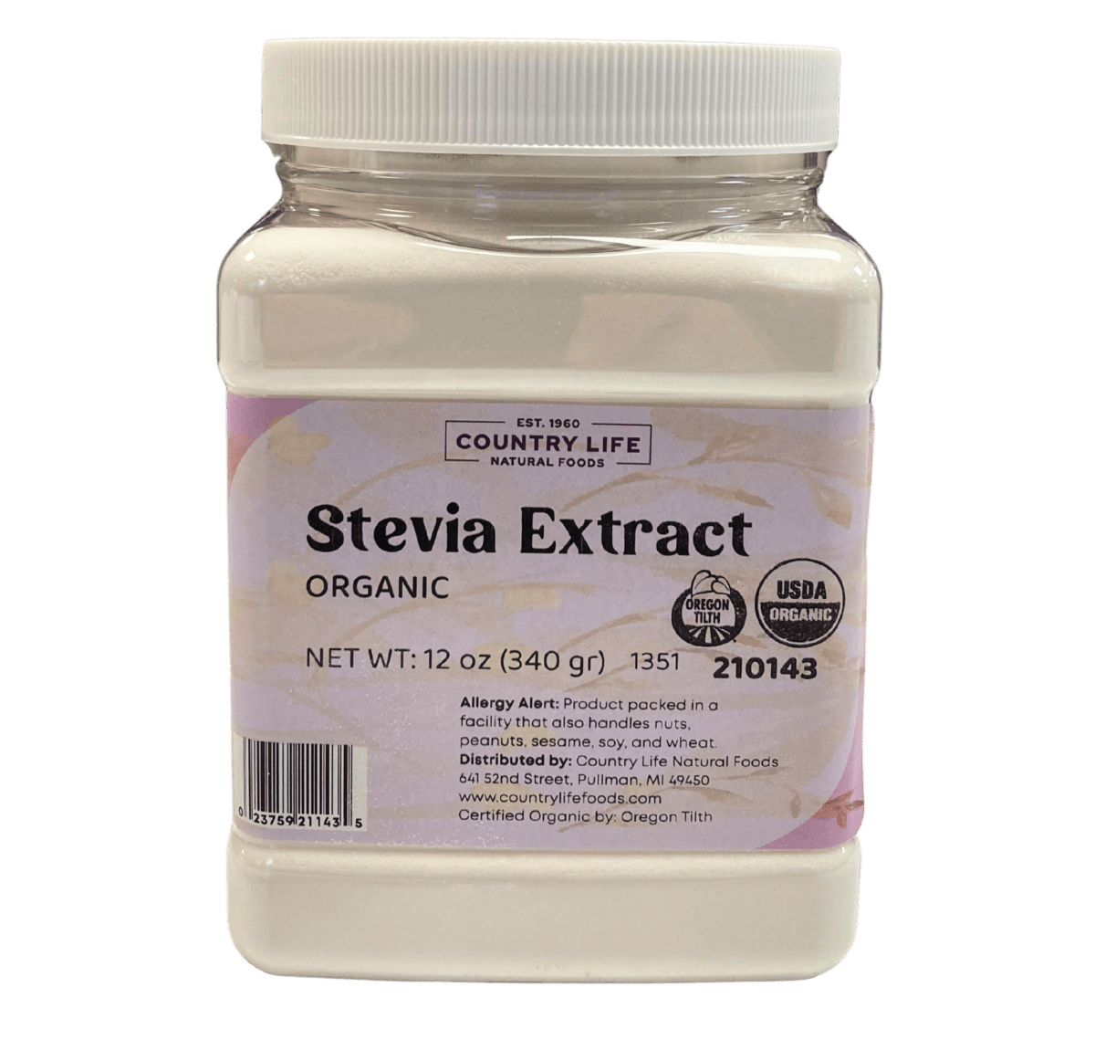 Stevia Extract Powder, White, Organic