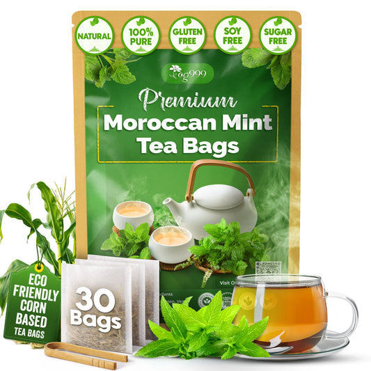 Premium Moroccan Mint Green Tea | Traditional Green Tea with Spearmint – Premium Quality Herbal Blend.