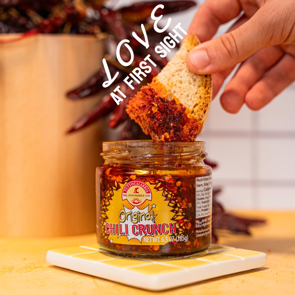 TuttoCalabria Original Chili Crispy in Extra Virgin Olive Oil – 6.5 oz