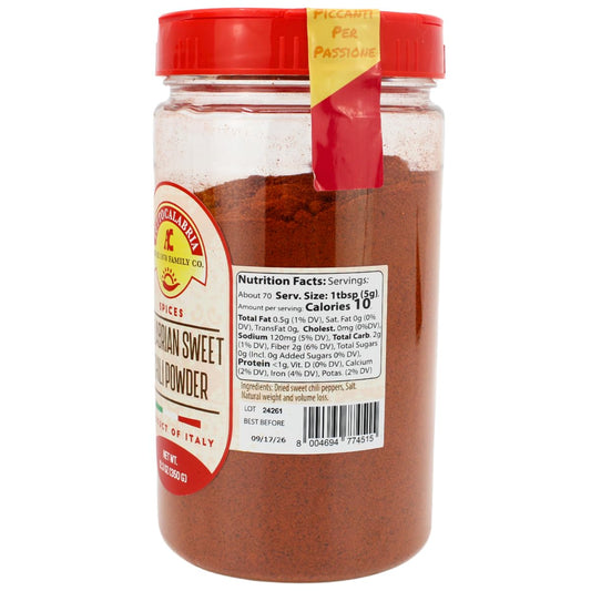 TuttoCalabria, Sweet & MILD Calabrian Chili Powder Shaker (Large), 12.3oz (350g)