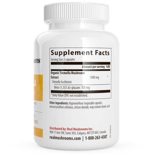 Organic Tremella Extract Capsules by Real Mushrooms