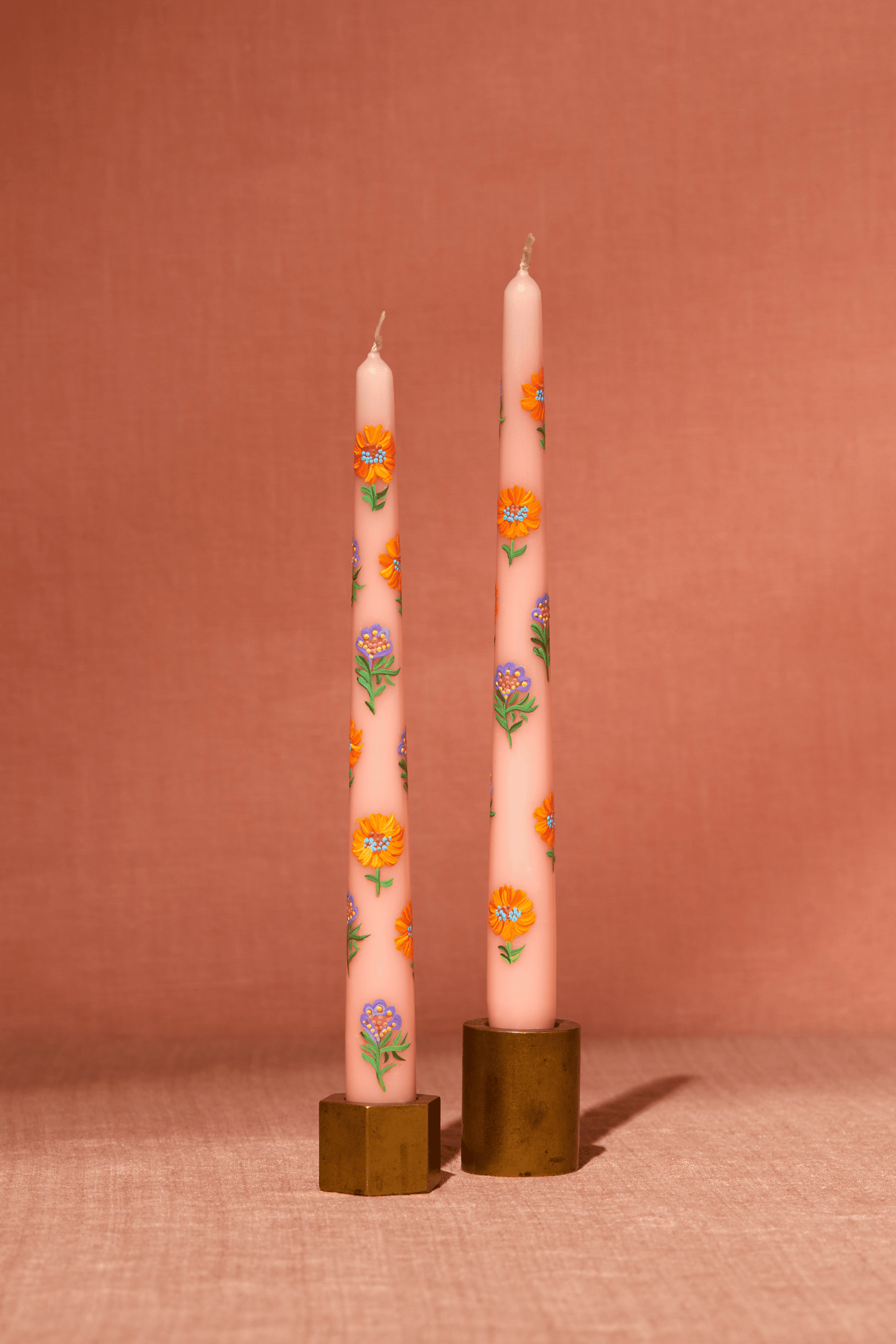 Spring & Mulberry Chocolate Handpainted Candles