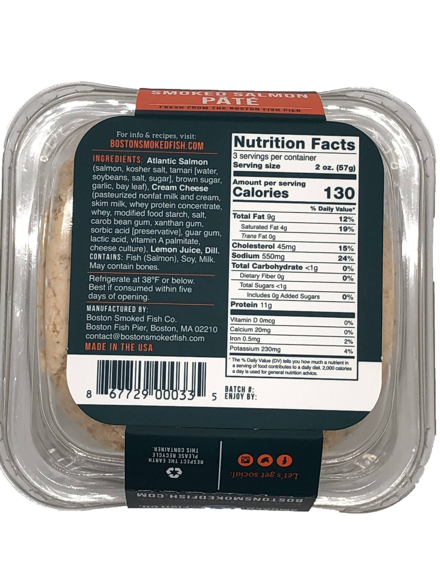 Smoked Salmon Pâté - 12 x 6 oz