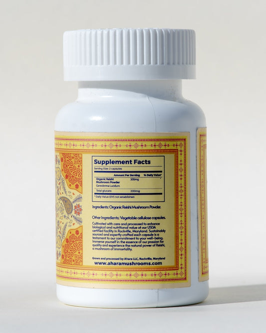 Ahara Mushrooms Reishi Capsules - 10 bottles