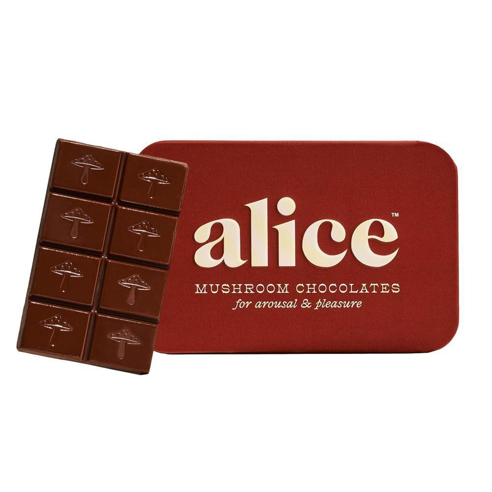 Alice Mushroom Chocolates - 'Happy Ending' Mushroom-Infused Chocolate (16 Squares)